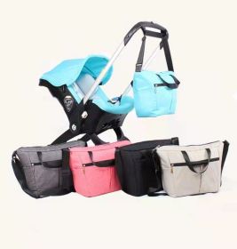Baby Basket Car Four-in-one Sitting Cloth Set Rain Cover Mosquito Net Hanging Bag Mommy Bag Sunshade Cover Accessories (Option: Red Hanging bag)