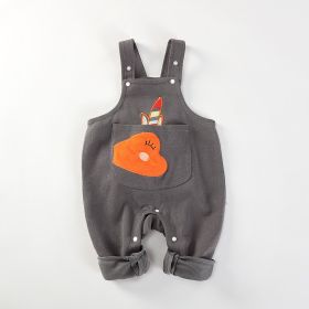 Girls' Loose High Stretch Jumpsuit (Option: Grey-80cm)