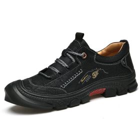 Non-slip Wear-resistant Hiking Outdoor Cross-country Hiking Shoes (Option: BLACK-45)