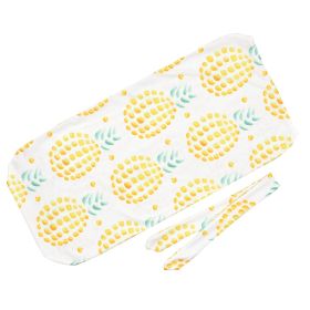 Baby Sleeping Bag Rabbit Ears Hair Band Set (Option: Add Large Pineapple-0to3M)