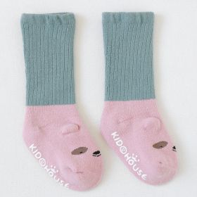 Thick Terry Baby Middle Tube Stereoscopic Anti-skid Floor Socks (Option: Pink-S)