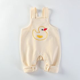 Girls' Loose High Stretch Jumpsuit (Option: Apricot-90cm)